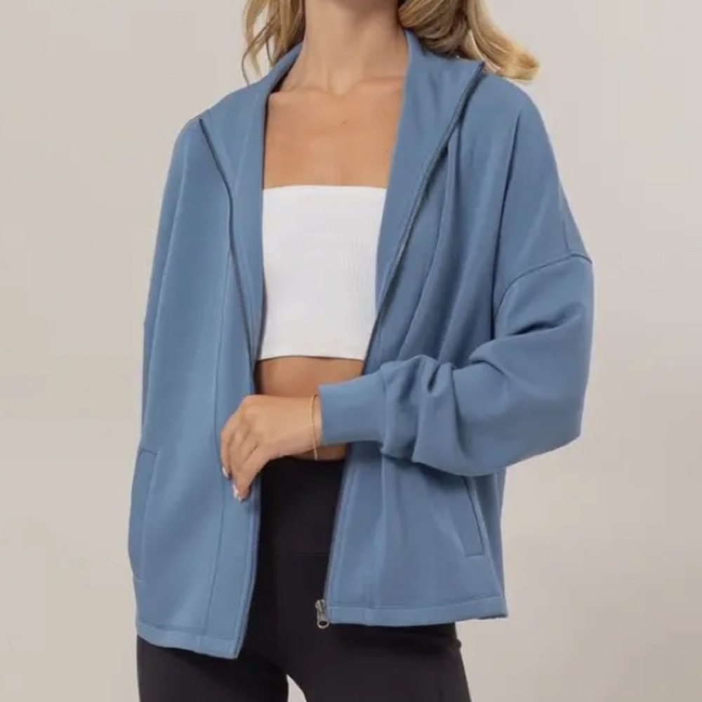 Blue Zip-Up Jacket - Picture 2 of 2